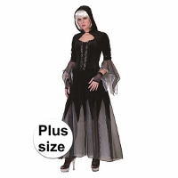 Grote maten vampieren verkleed jurk   Dames   zwart/grijs   Halloween kleding