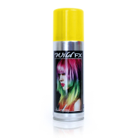 Haarspray of haarverf   kleur geel   verkleed accessoires   125 ml   volwassenen en kinderen