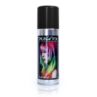 Haarspray of haarverf   kleur zwart   verkleed accessoires   125 ml   volwassenen en kinderen