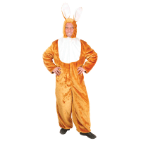 Haas verkleedkleding   bruin   pluche   volwassenen   hazenpak   paashaas kostuum