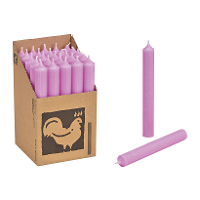 Hahn Dinerkaarsen   Lichtroze   25x stuks   18 cm   sfeer kaarsen   7 branduren