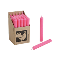Hahn Dinerkaarsen   Roze   25x stuks   18 cm   sfeer kaarsen   7 branduren
