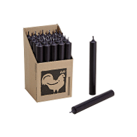 Hahn Dinerkaarsen   Zwart   25x stuks   18 cm   sfeer kaarsen   7 branduren