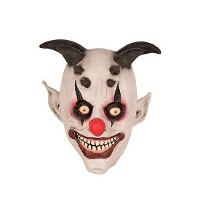Halloween clown met hoorns feest masker   van latex   enge verkleedmaskers   volwassenen