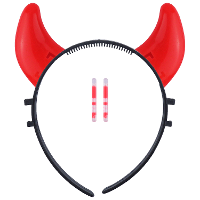 Halloween duivel hoorntjes   glow in the dark   diadeem   rood   kunststof
