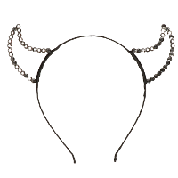 Halloween duivel hoorntjes   strass glitter   diadeem   zwart   kunststof