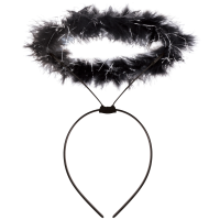 Halloween   Engel halo   diadeem/tiara/haarband   zwart   Halloween/horror thema accessoires