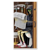 Halloween   Halloween deurposter Magere Hein toilet