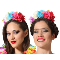 Halloween   Halloween/horror verkleed diadeem/tiara   met grote bloemen   kunststof   dames/meisjes