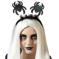 Halloween   Halloween/horror verkleed diadeem/tiara   met grote spinnen   kunststof   dames/meisjes