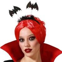 Halloween   Halloween/horror verkleed diadeem/tiara   met vleermuizen   kunststof   dames/meisjes