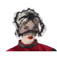 Halloween   Halloween/horror verkleed diadeem/tiara/sluier   zombie/heks/lady   kunststof   dames/meisjes