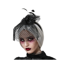 Halloween   Halloween/horror verkleed diadeem/tiara/sluier   zombie/heks/lady   kunststof   dames/meisjes