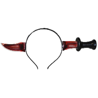 Halloween/horror diadeem   bloederig mes   kunststof   verkleedaccessoires