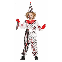 Halloween killer clown verkleedkostuum voor kinderen   7/9 jaar   horror clown