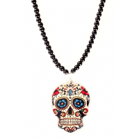 Halloween verkleed Parelketting sugar skull   Day of the death