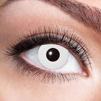 Halloween zombie contact lenzen maandlenzen wit 1 paar   Geest / spook / horror