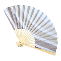 Handwaaier/spaanse waaier Marina   grijs   polyester   26 cm   verkoeling/zomer