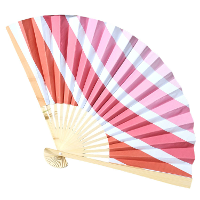Handwaaier/spaanse waaier Marina   rood   polyester   26 cm   verkoeling/zomer