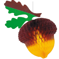 Hangdecoratie herfst thema decoratie eikel   groot   30 cm   Versiering scholen winkels