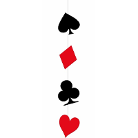 Hangdecoratie versiering casino speelkaarten   110 x 17 cm   Feestartikelen   karton