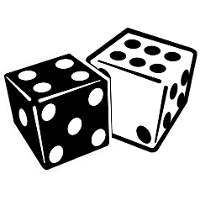 Hangversiering casino/gokken thema dobbelstenen   19 x 29 cm   Versiering