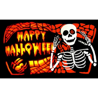Happy Halloween vlag   150 x 90 cm   decoratie/versiering   Scary