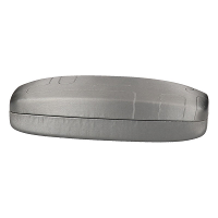Harde brillenkoker   zilver   15,5 cm   kunststof