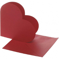Hartjes kaarten   10x   rood   enveloppen   valentijn   bruiloft   uitnodigingen