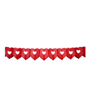 Hartjes slinger   rood   6 meter   papier   Valentijn/bruiloft versiering   thema feest