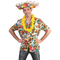 Hawaii blouse/shirt Kauai   heren   polyester   Tropische print met palmbomen   Verkleed artikel