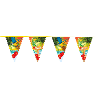Hawaii thema feest vlaggenlijn   6 meter   Slingers   Tropische decoratie feestartikelen