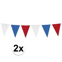 Haza vlaggenlijnen   2x   Holland   nederland   rood wit blauw   10 meter   binnen en buiten slinger