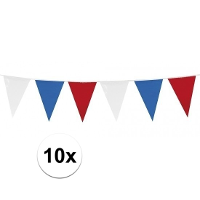 Haza vlaggenlijnen Holland   10x   Nederland   rood wit blauw   10 meter   binnen en buiten