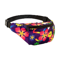 Heuptasje voor volwassenen   Verkleed artikel   Flower Power Sixties Hippie thema print