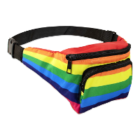 Heuptasje voor volwassenen   Verkleed artikel   Regenboog vlag kleuren print