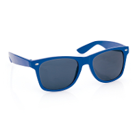 Hippe Party zonnebril   blauw   plastic   UV400   verkleedbril   carnaval/verkleed