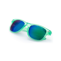 Hippe party zonnebril/feestbril met spiegelglazen   Groen   Verkleedbrillen