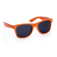 Hippe Party zonnebril   oranje   plastic   UV400   verkleedbril   carnaval/verkleed
