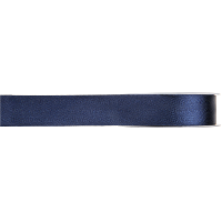 Hobby/decoratie satijnen lint   donker blauw   1 cm x 25 meter   cadeauverpakking   polyester