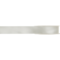 Hobby/decoratie satijnen lint   ivoorwit   1 cm x 25 meter   cadeauverpakking   polyester