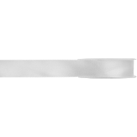 Hobby/decoratie satijnen lint   wit   1 cm x 25 meter   cadeauverpakking   polyester