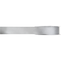 Hobby/decoratie satijnen lint   zilver   1 cm x 25 meter   cadeauverpakking   polyester