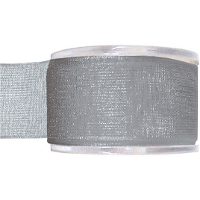 Hobby/decoratie sierlint   grijs   organza   4 cm x 20 meter
