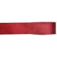 Hobby/decoratie sierlint   satijn   bordeauxrood   1,5 cm/15 mm x 25 meter   cadeaulint