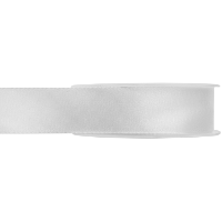 Hobby/decoratie sierlint   satijn   wit   1,5 cm/15 mm x 25 meter   cadeaulint