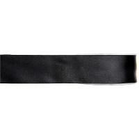 Hobby/decoratie sierlint   satijn   zwart   1,5 cm/15 mm x 25 meter   cadeaulint