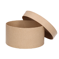 Hobby doosje / cadeaudoosje   15 x 8 cm   karton   bruin   DIY   knutseldoosje