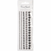 Hobby/knutsel kristal plaksteentjes   140x stuks   zilver   strass steentjes   juwelen/gezichtparels