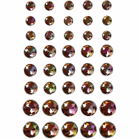 Hobby/knutsel kristal plaksteentjes   40x stuks   bruin   strass steentjes   Plak juwelen